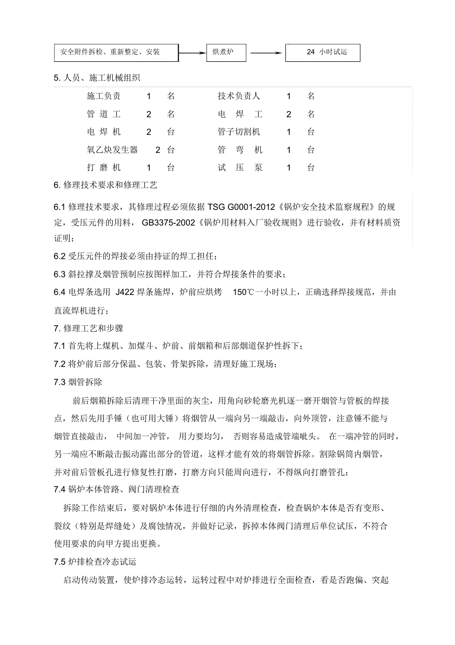 锅炉修理施工组织设计方案_第3页