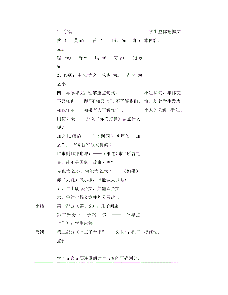 吉林省长市第一五七中学九年级语文下册第5课侍坐教案1长版_第3页