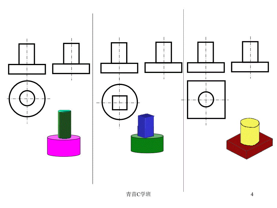 机械制图根据已知视图补画第三视图一清风课堂_第4页