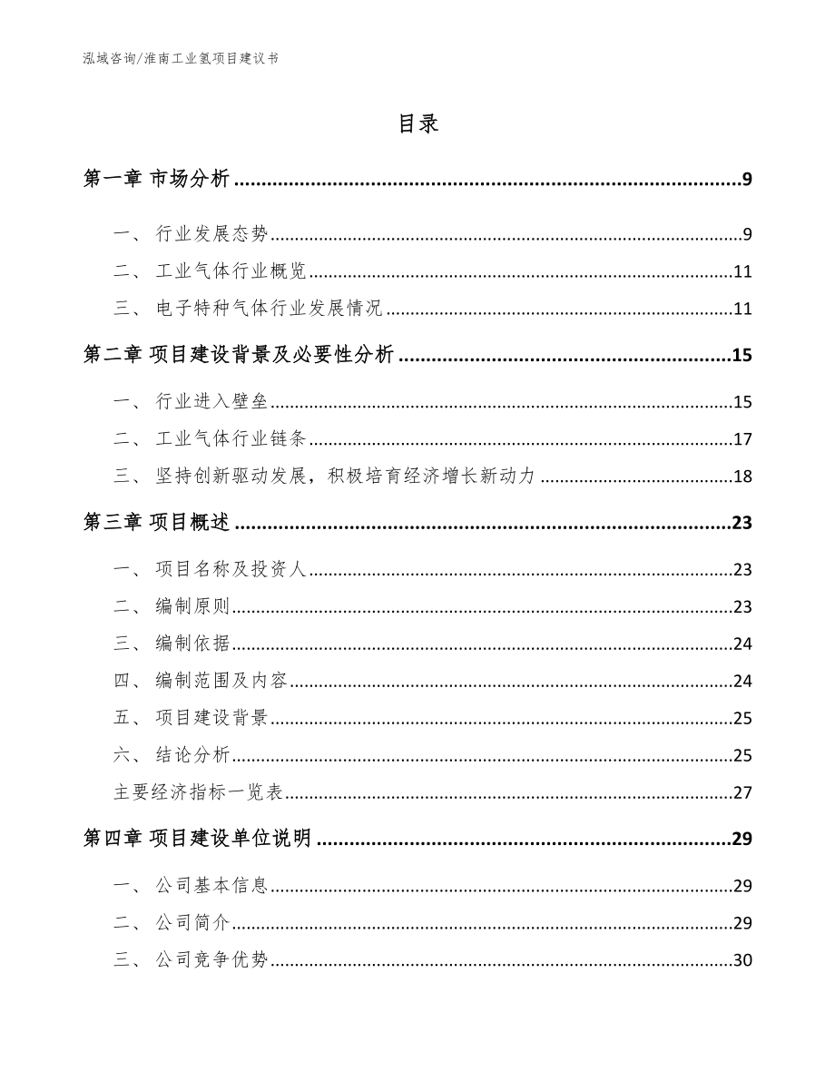 淮南工业氢项目建议书【模板】_第2页