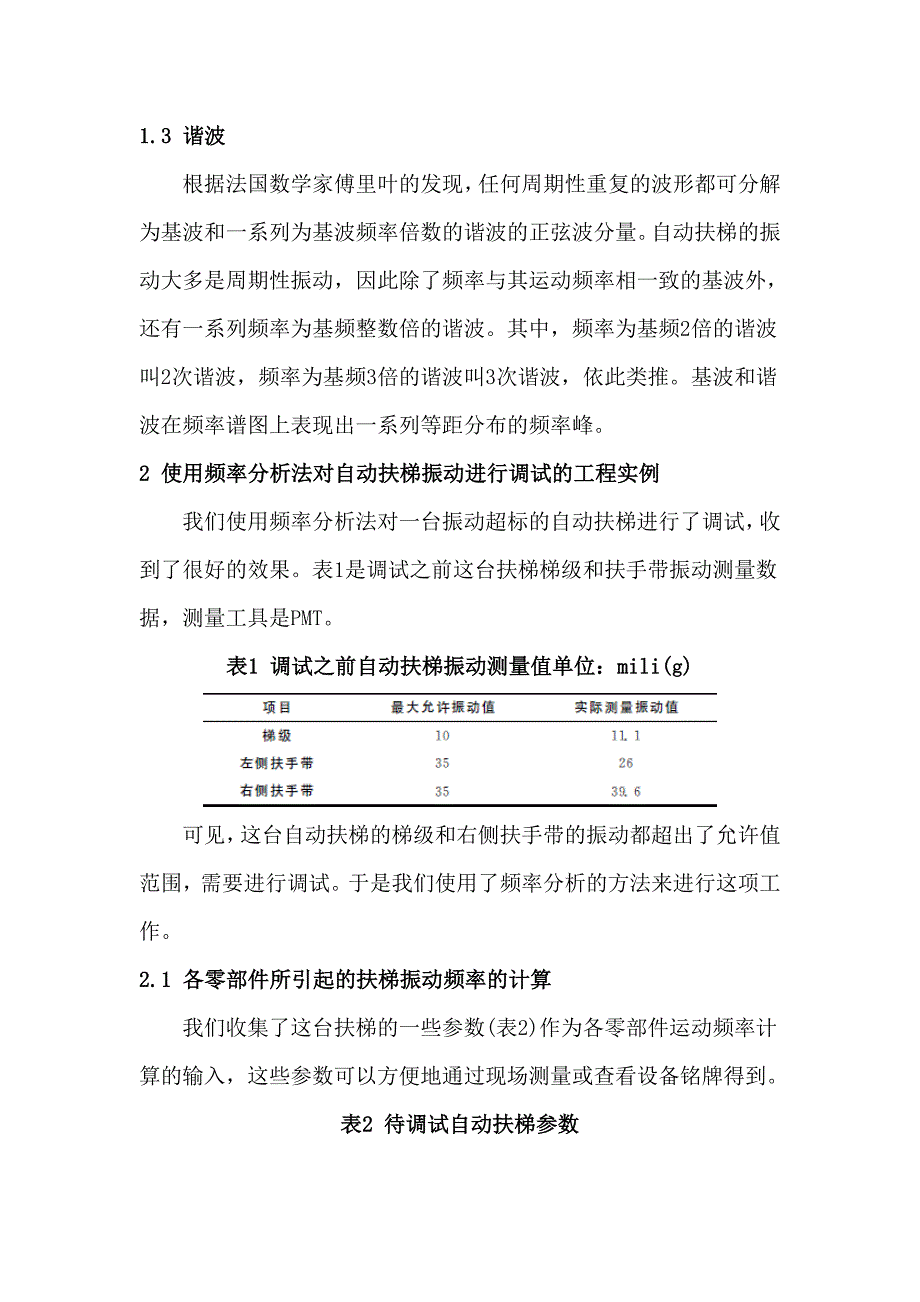 频率分析法在自动扶梯振动的调试探讨_第3页