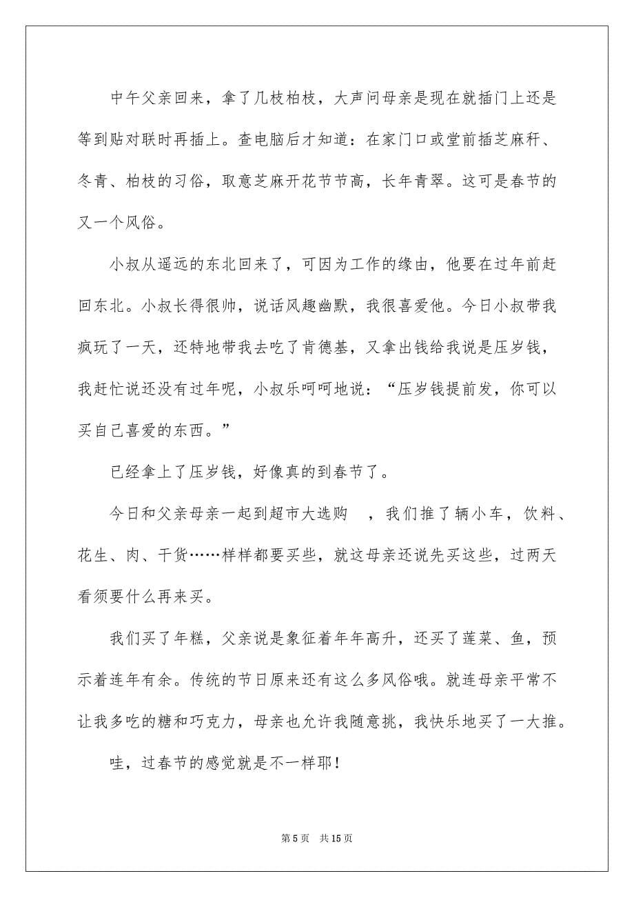 初二春节作文锦集九篇_第5页