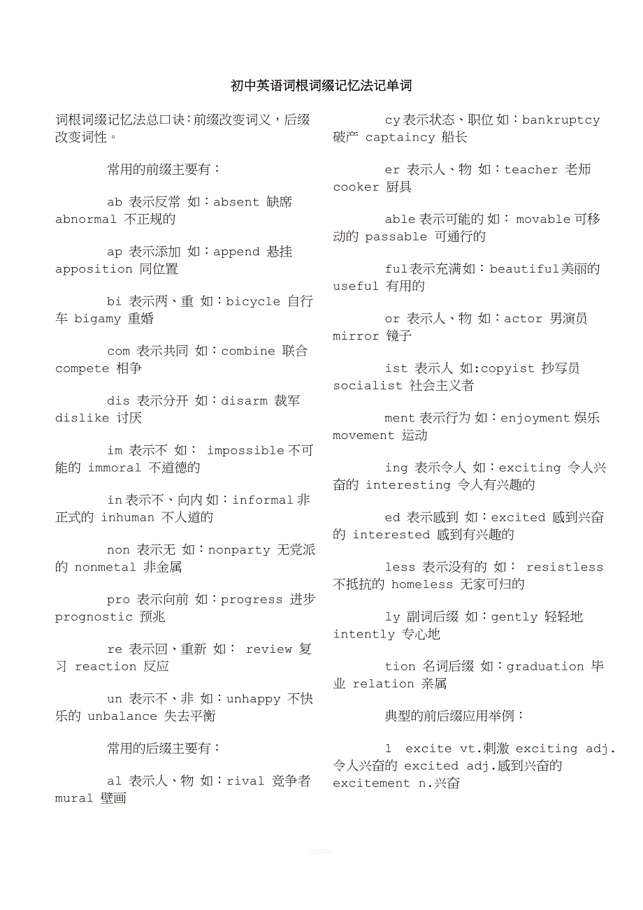 初中英语词根词缀记忆法记单词.doc_第1页