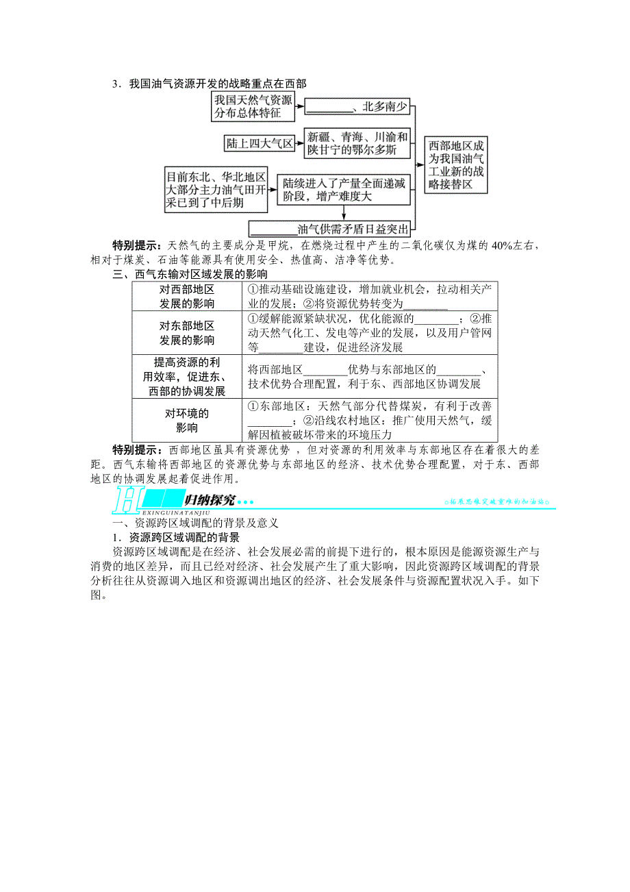 【最新资料】人教版高考地理一轮教学案：第16章第1讲资源的跨区域调配：以我国西气东输为例_第2页