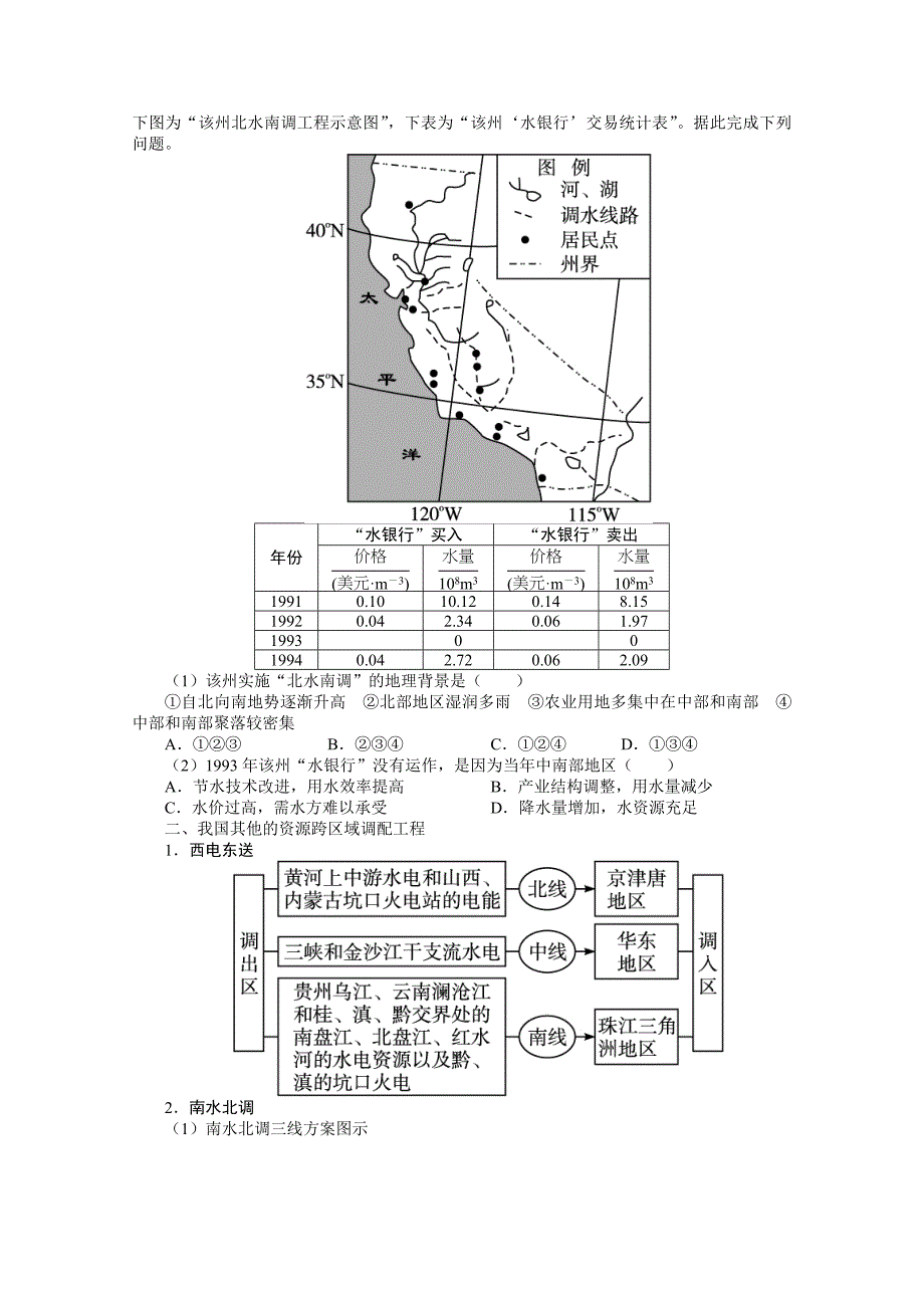 【最新资料】人教版高考地理一轮教学案：第16章第1讲资源的跨区域调配：以我国西气东输为例_第4页