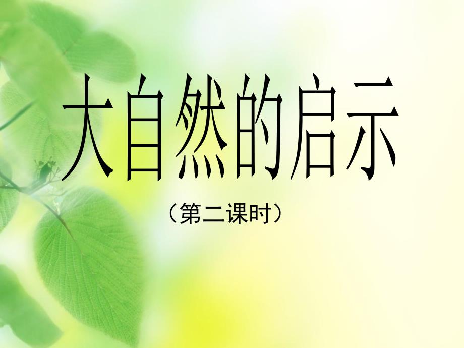 四年级下册语文课件第十二课大自然的启示人教新课标_第1页