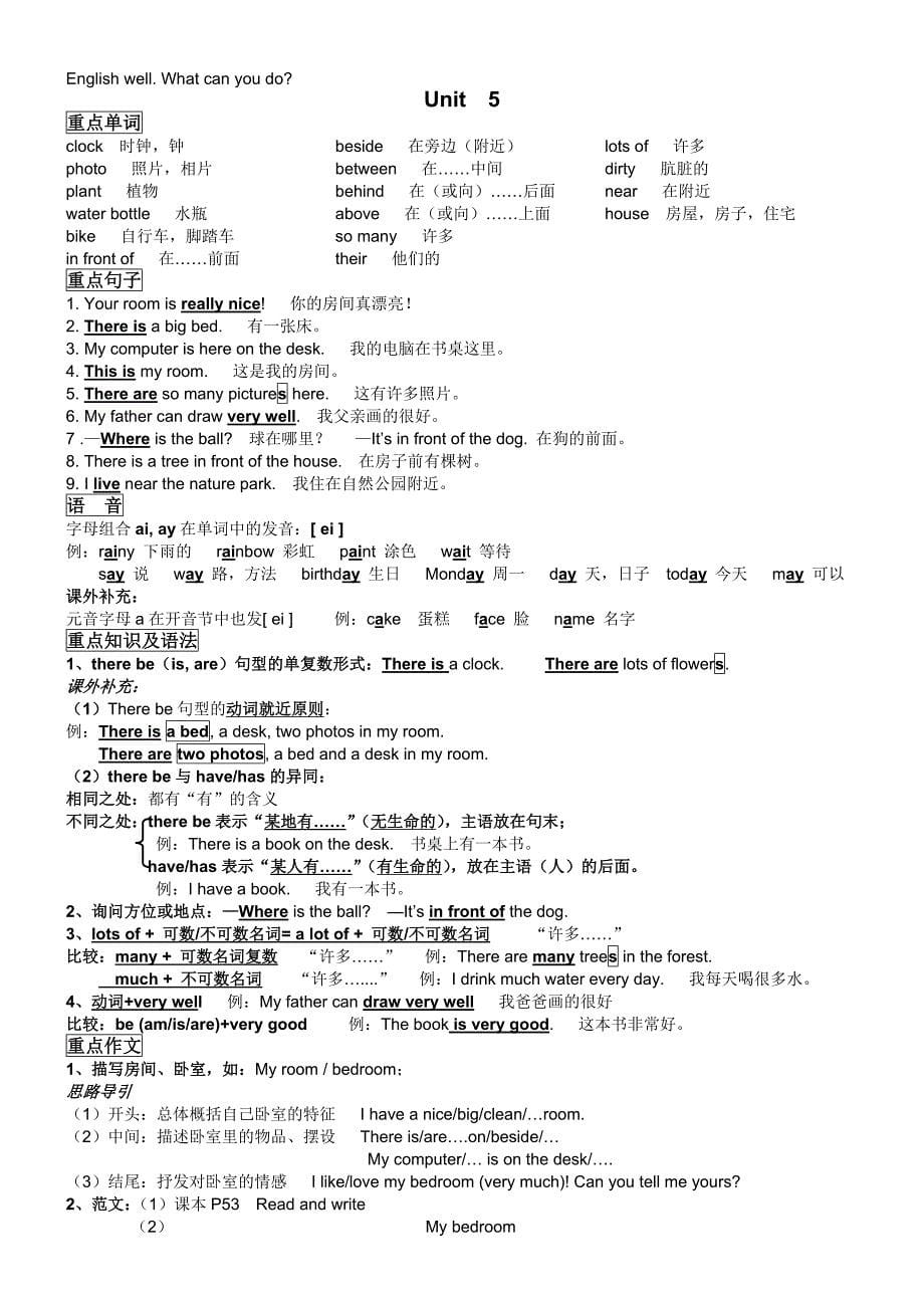 五年级英语上册知识点总结_第5页