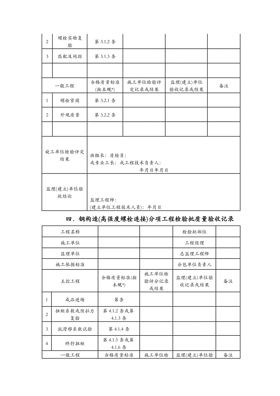 钢结构质量检验记录表_第3页