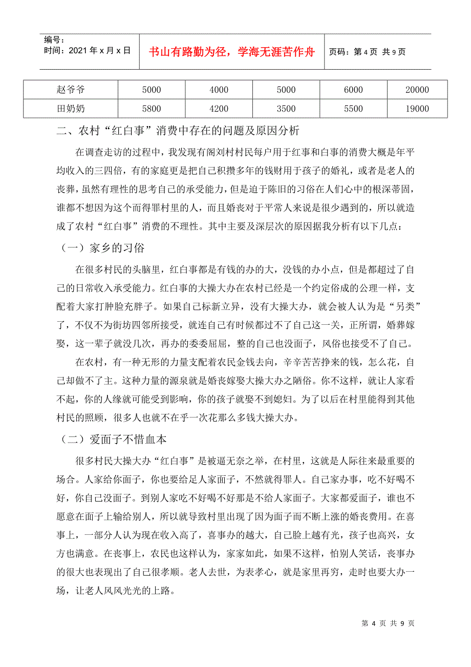 关于农村红白事消费的调查_第4页