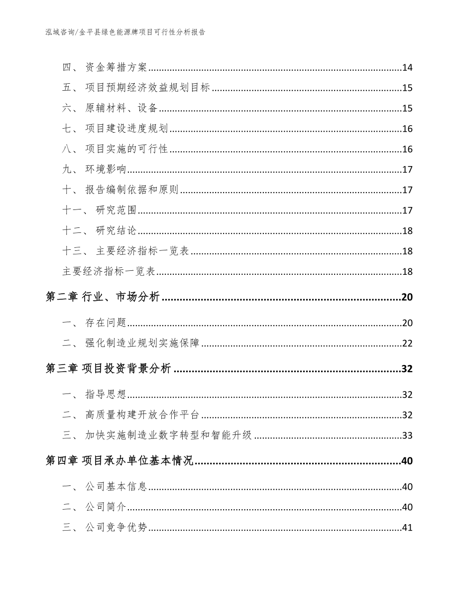 金平县绿色能源牌项目可行性分析报告（参考范文）_第3页