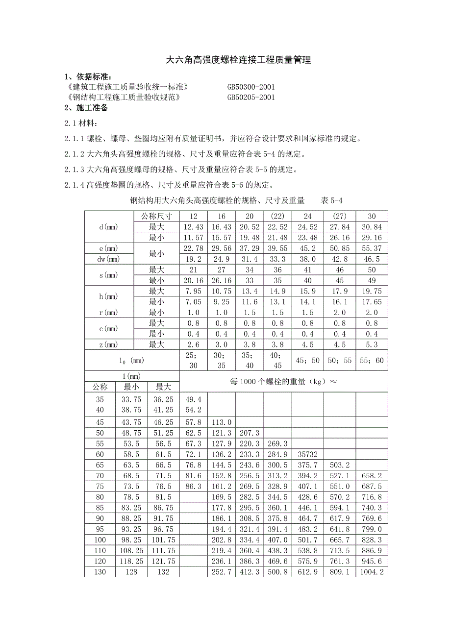 08 大六角高强度螺栓连接分项工程质量管理_第1页