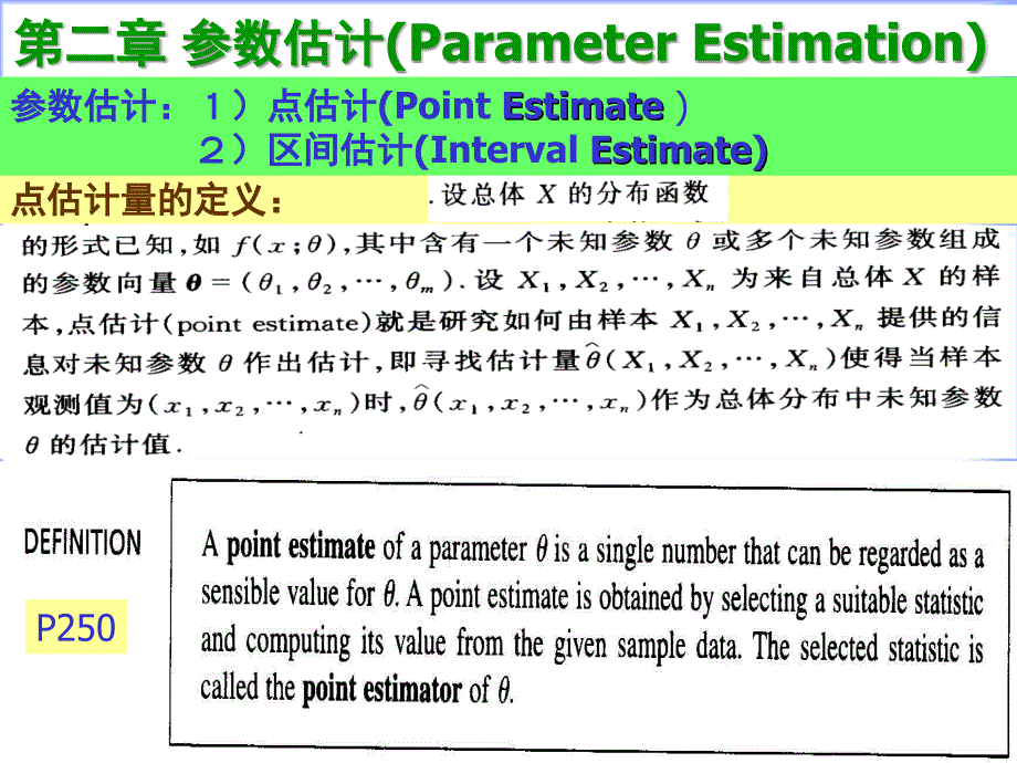 数理统计：第二章 参数估计(Parameter Estimation)_第1页