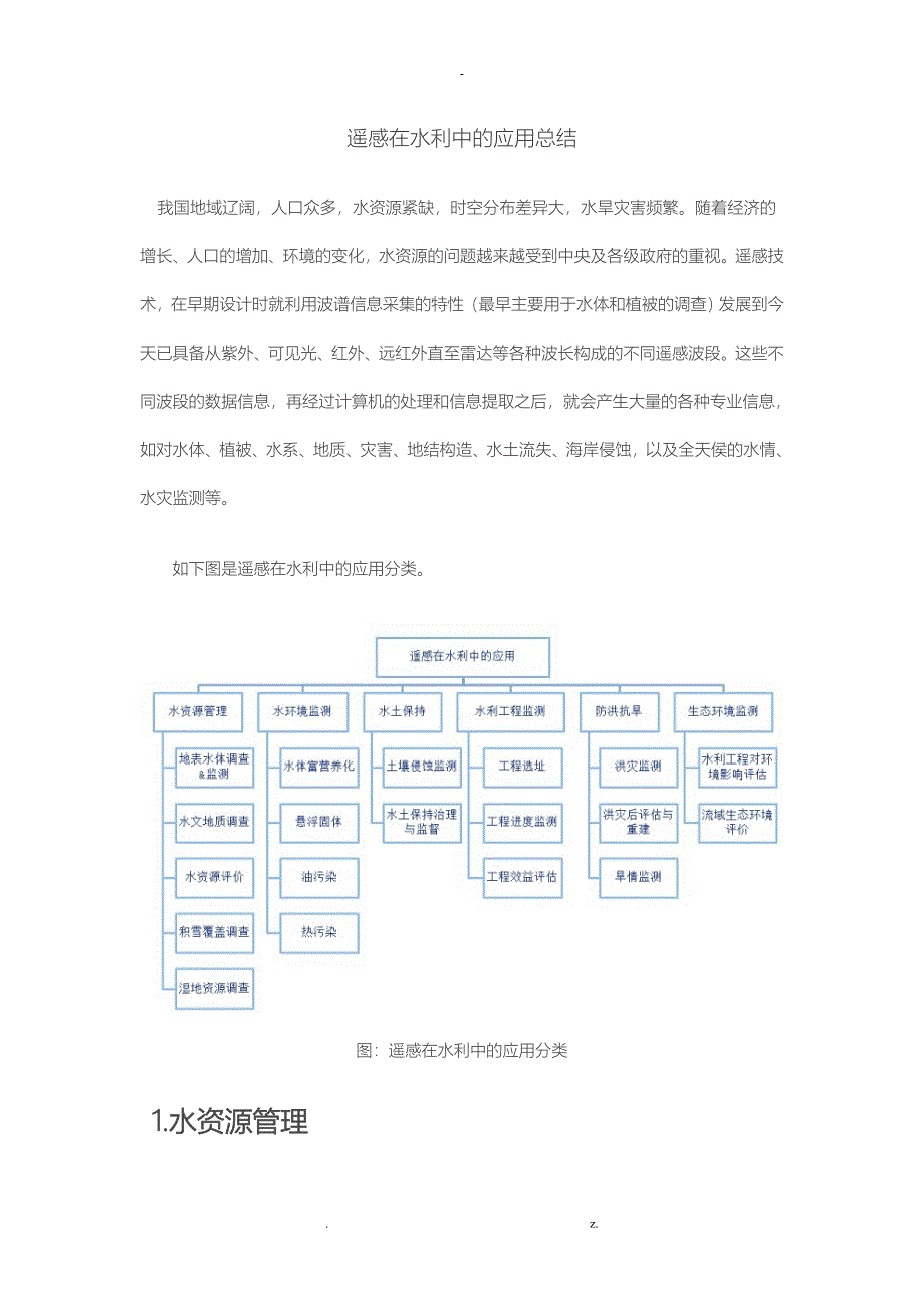 遥感在水利中的应用总结_第1页