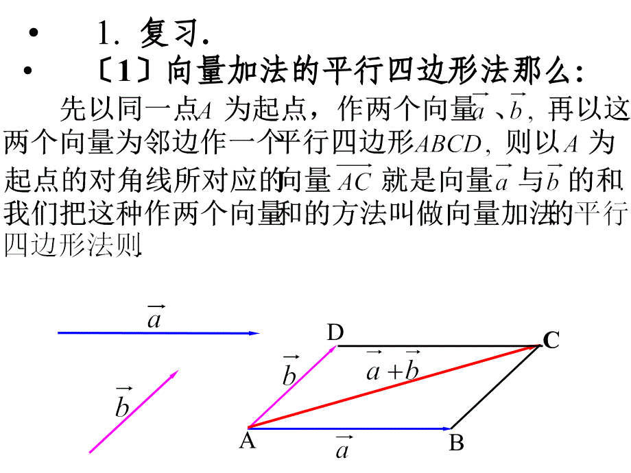 5.平面向量基本定理高一数学教案及课件新课标_第2页