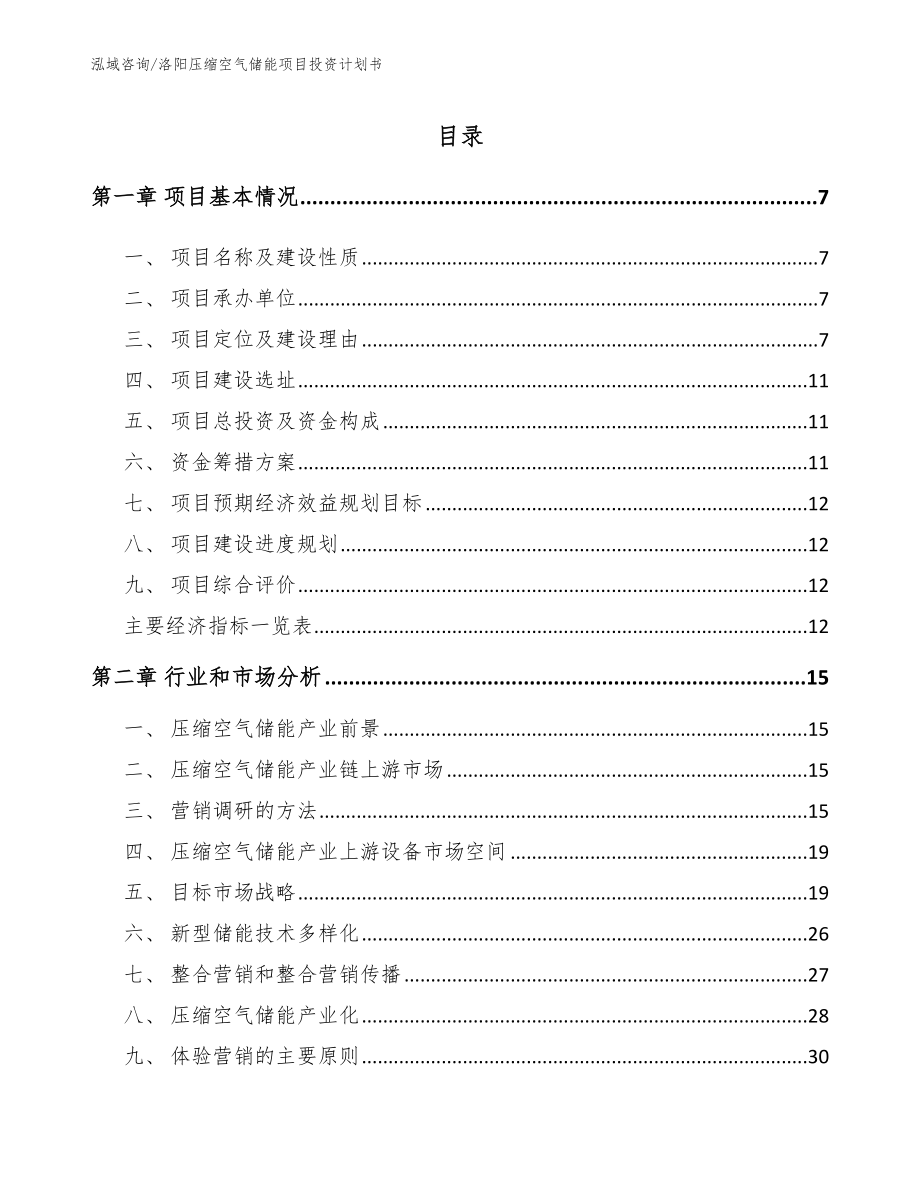 洛阳压缩空气储能项目投资计划书【范文】_第2页