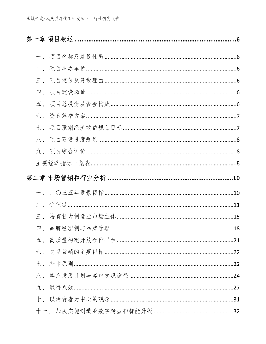 凤庆县煤化工研发项目可行性研究报告_模板范文_第2页