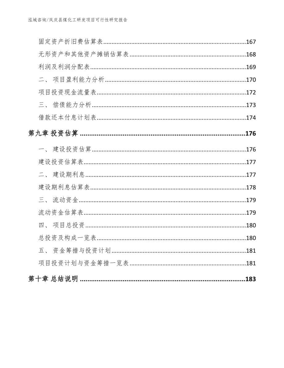 凤庆县煤化工研发项目可行性研究报告_模板范文_第5页