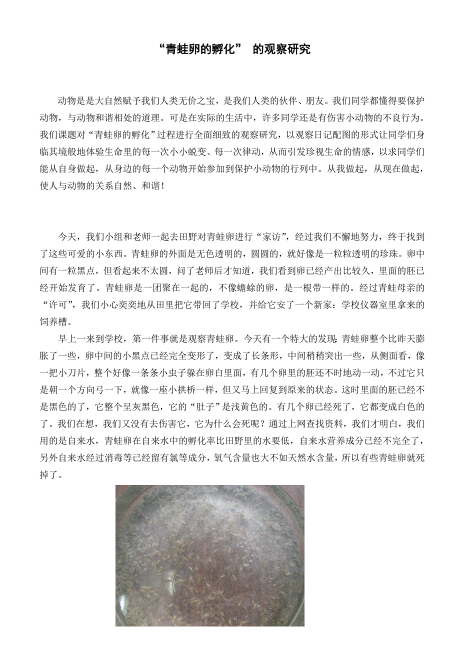 “青蛙卵的孵化”_的观察研究,.doc_第1页