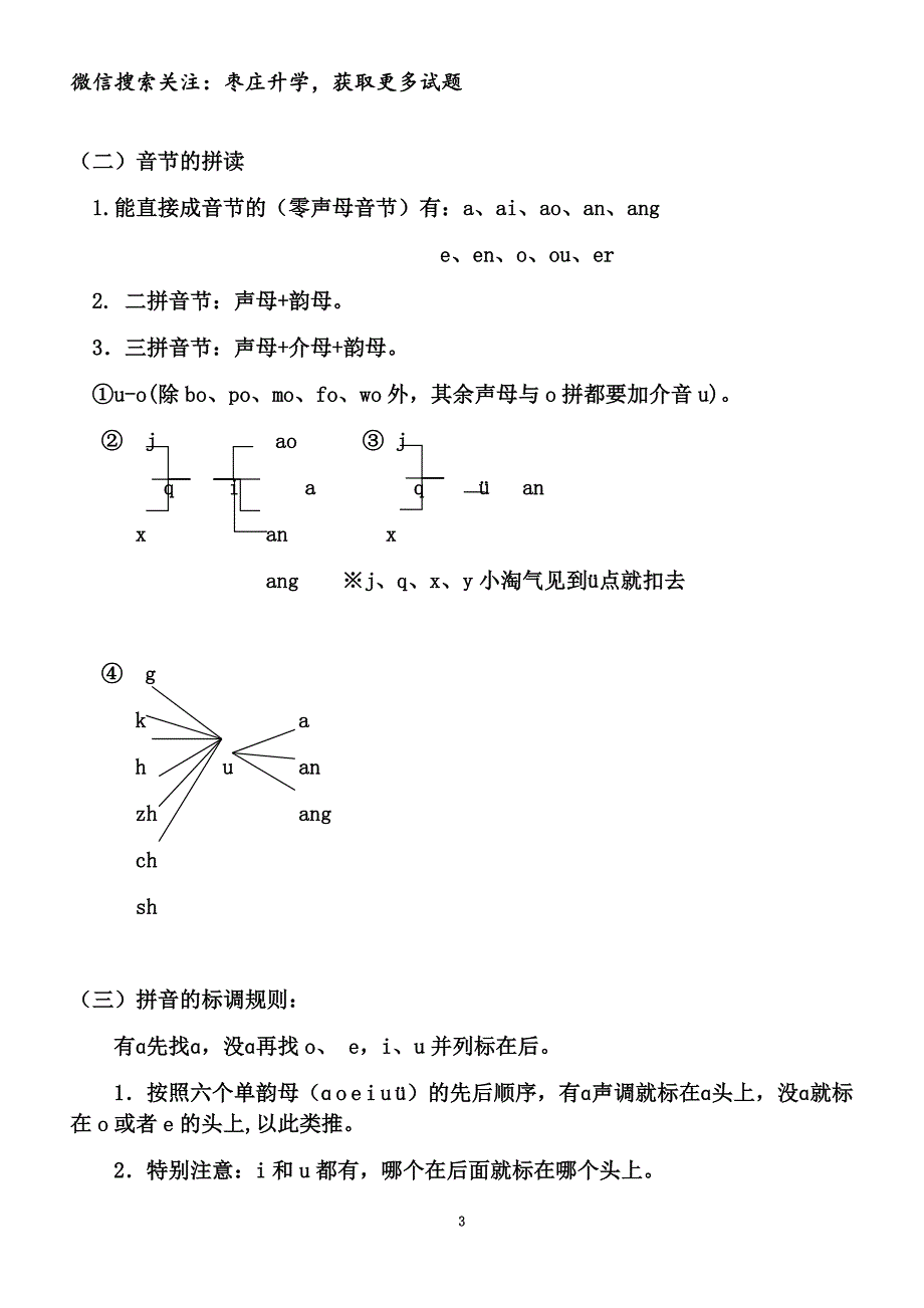 部编版一年级上册语文复习知识点总结_第3页