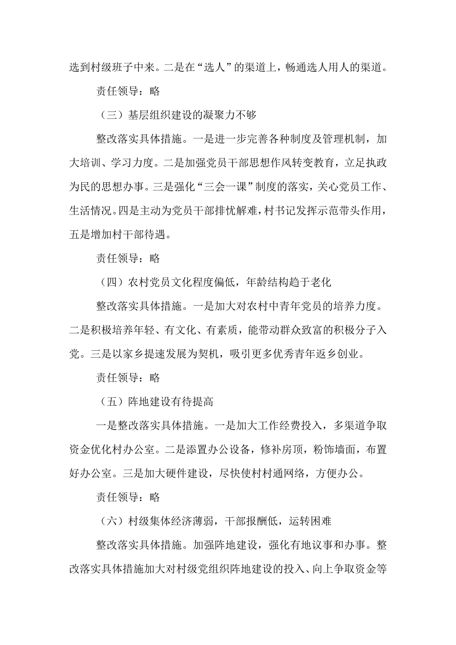 村总支基层组织建设整改落实方案_第3页