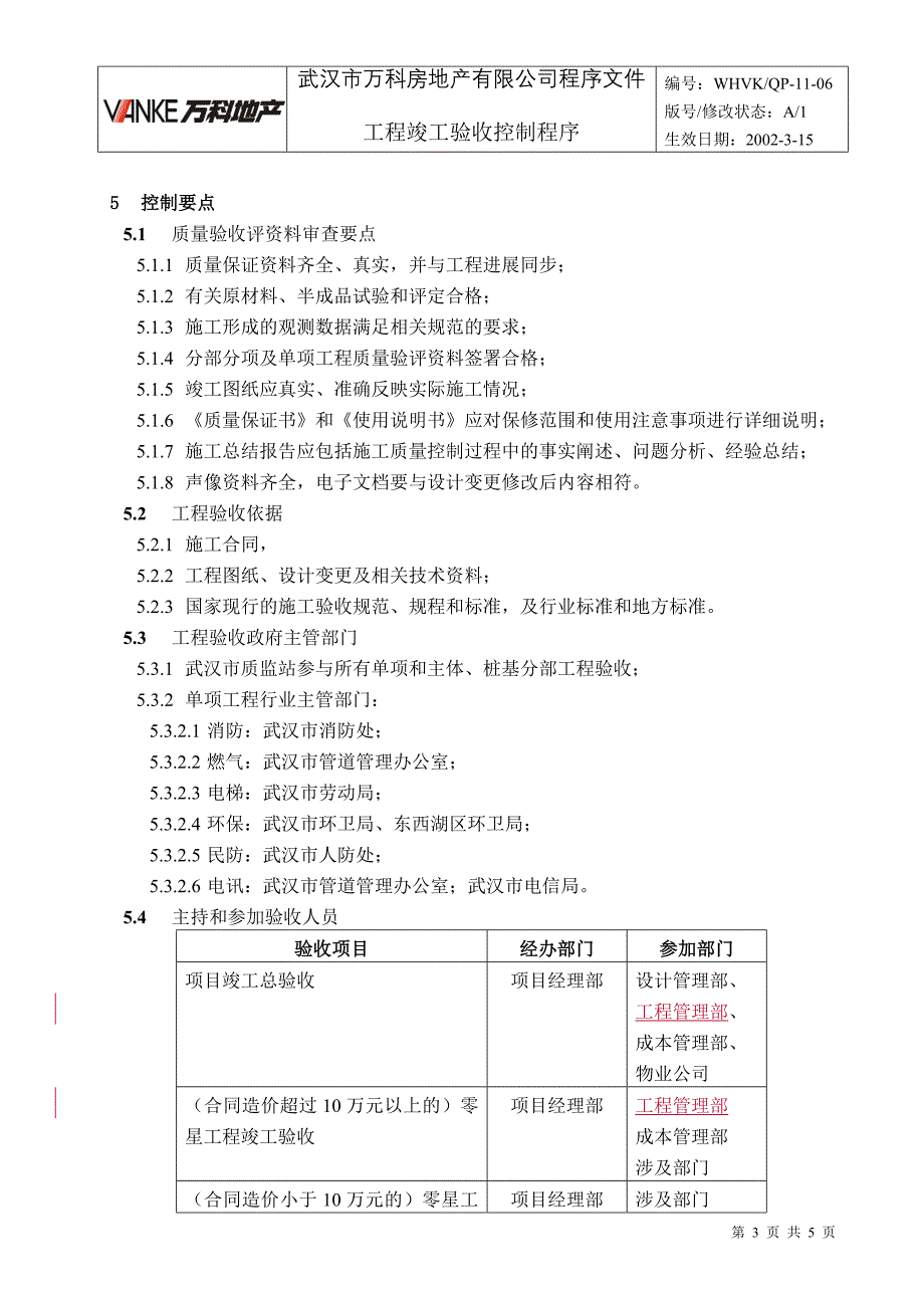 WHVK-QP-11-06工程竣工验收控制程序_第3页