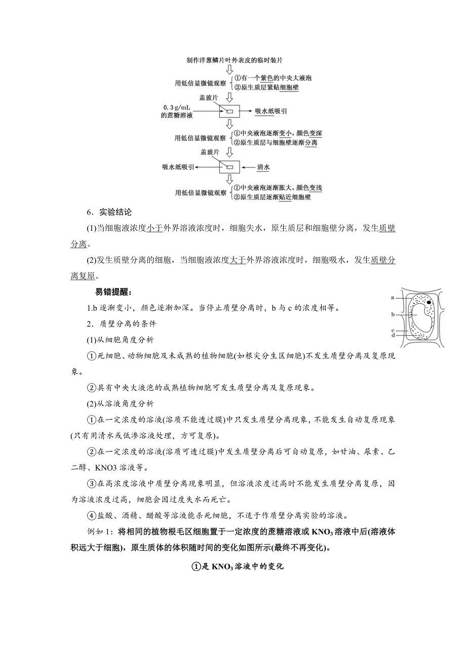 第四章细胞的物质输入和输出知识总结 高一生物人教版必修一.docx_第3页