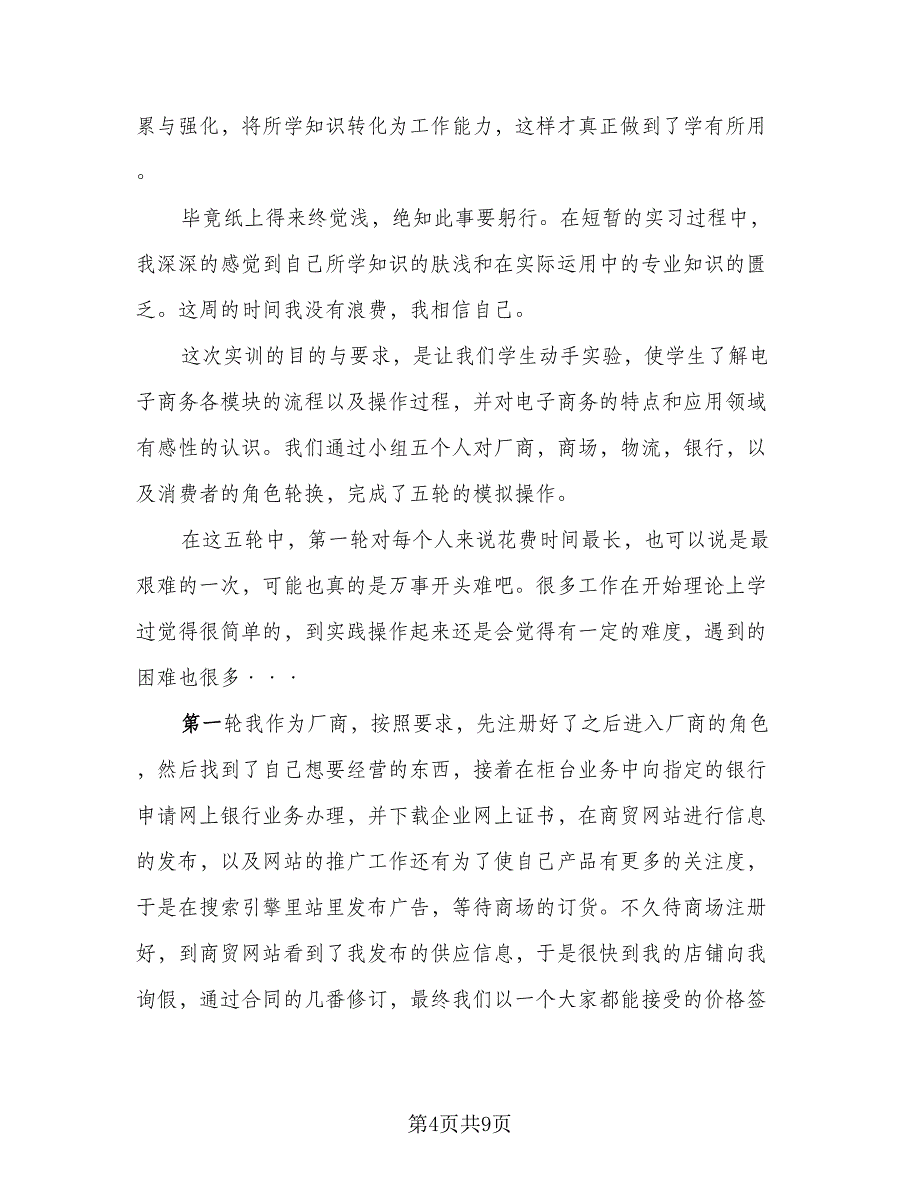 电子商务专业个人总结样本（2篇）.doc_第4页