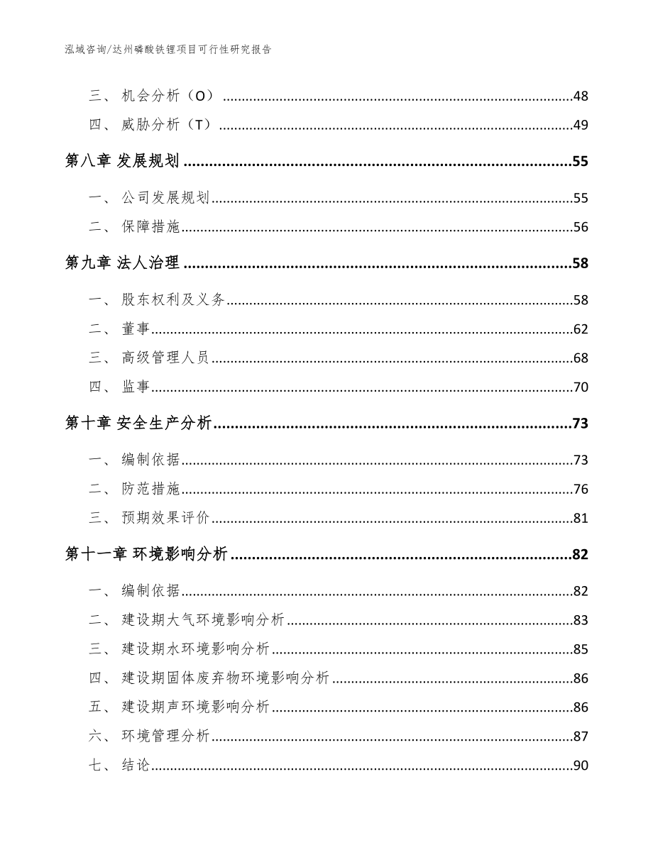 达州磷酸铁锂项目可行性研究报告【参考模板】_第4页