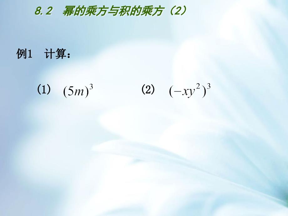 精品【苏科版】七年级数学下册：第8章幂的运算教学课件2幂的乘方与积的乘方2_第4页