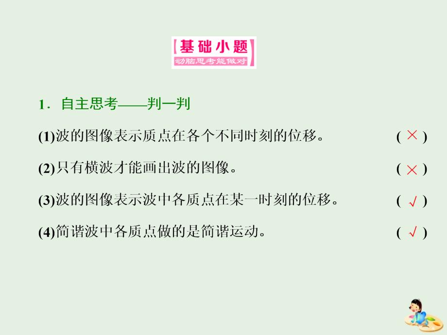 （山东省专用）2018-2019学年高中物理 第十二章 机械波 第2节 波的图像课件 新人教版选修3-4_第4页