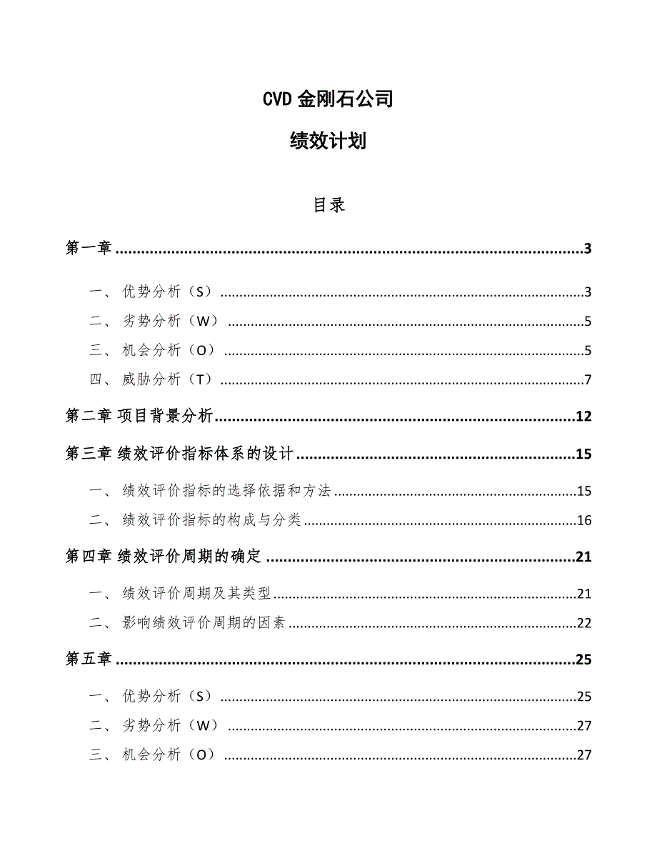 CVD金刚石公司绩效计划_第1页