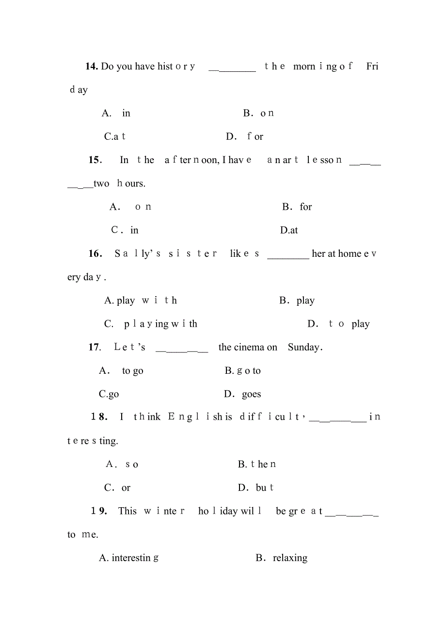 七年级上Unit9Myfavoritesubjectisscience练习题及答案13_第2页