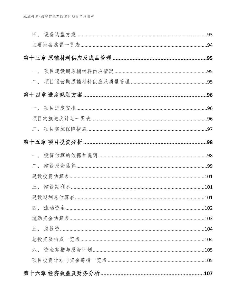 潍坊智能车载芯片项目申请报告_第5页