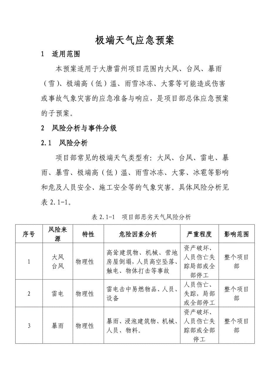 关于项目部极端天气应急预案_第5页