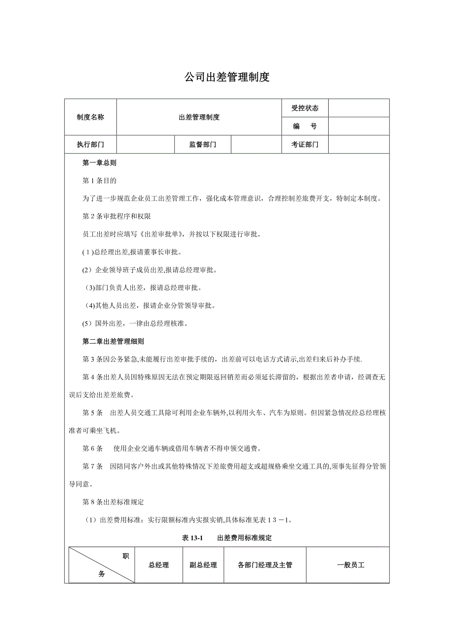 公司出差管理制度.doc_第1页