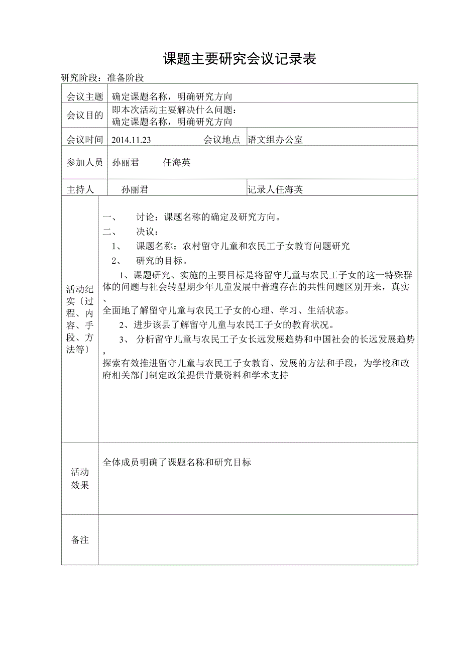 课题会议记录_第1页