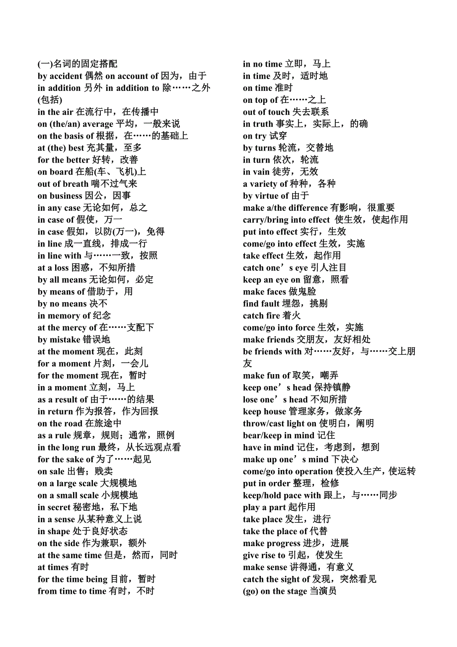 考研英语常用固定搭配500个_第1页