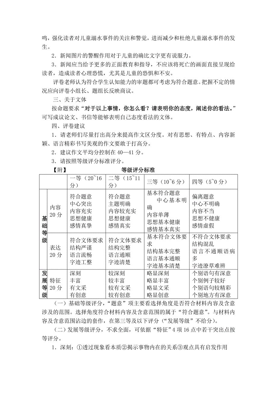 惠州市2017届高三调研二作文评分建议_第2页