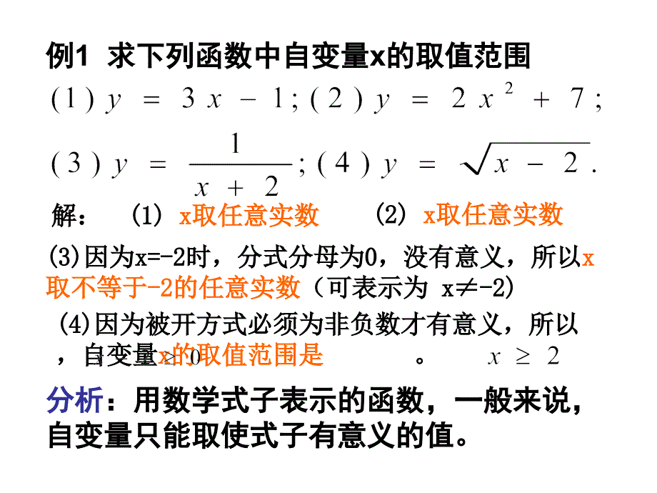 函数自变量取值范围说课材料_第3页