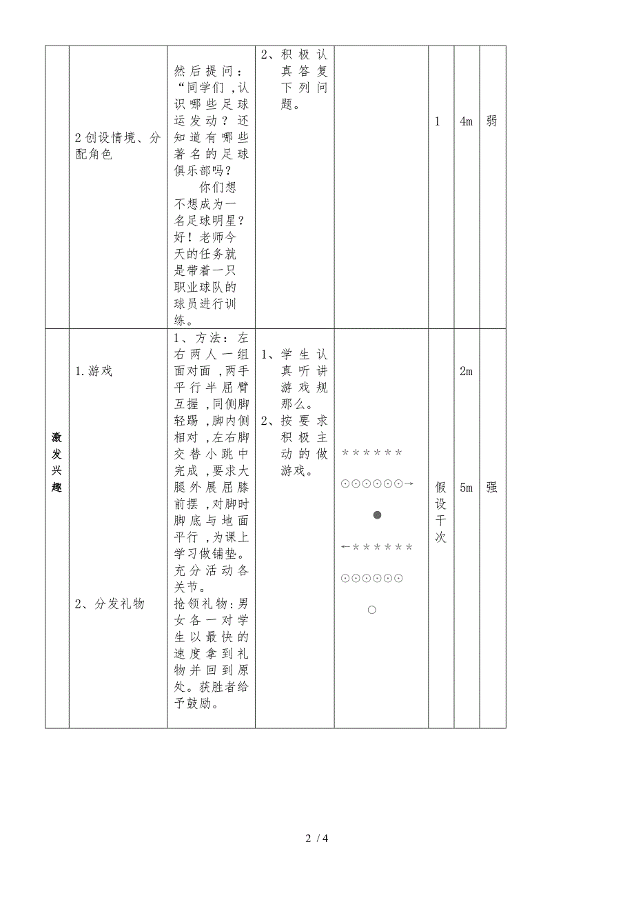 六年级体育教案足球脚内侧踢球 人教版_第2页