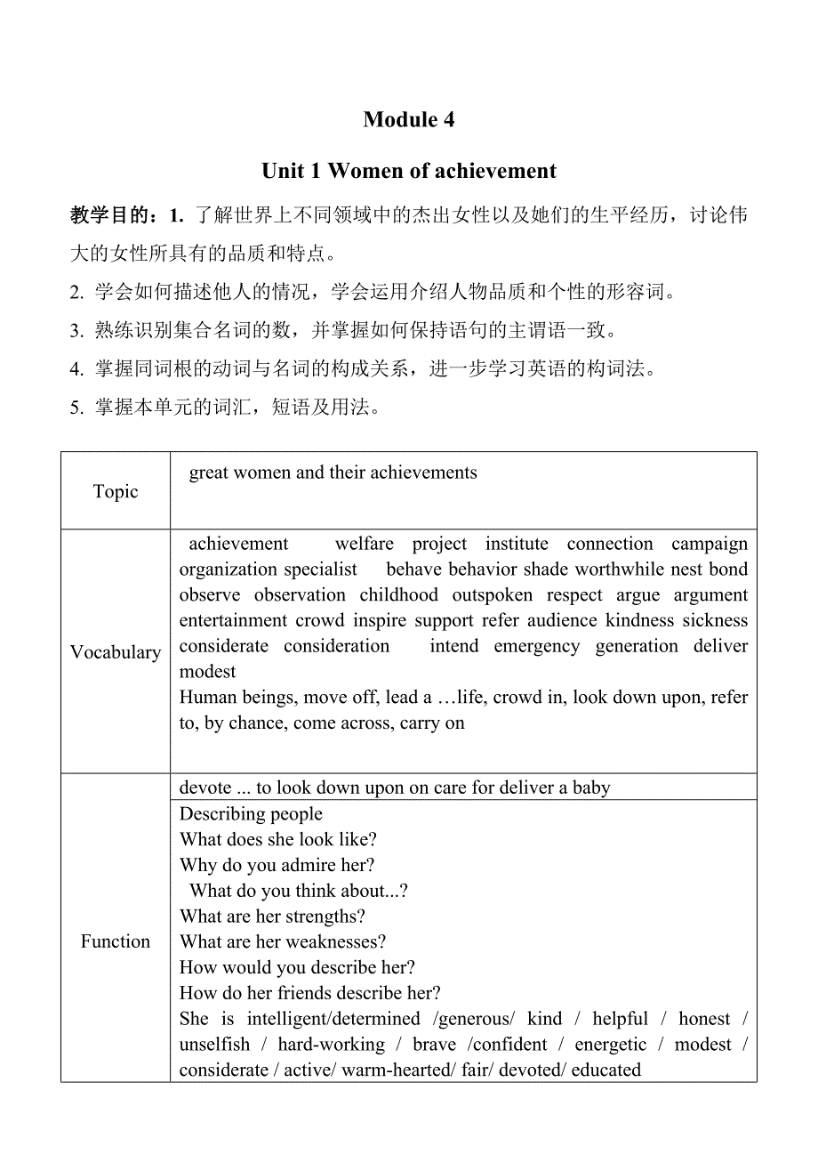 高中英语必修四第一单元学案_第1页