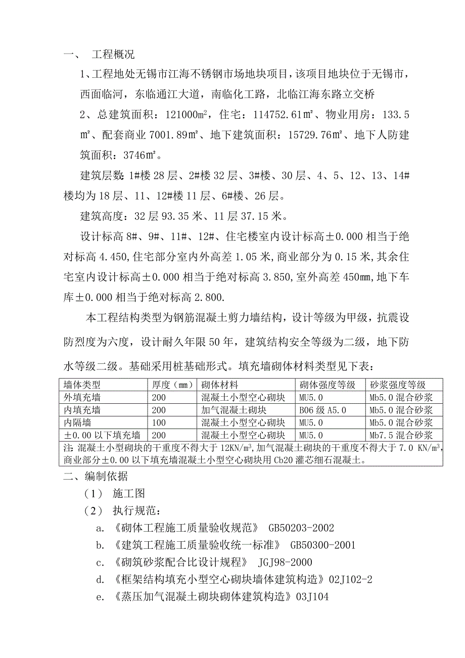 广益砌体施工方案_第1页