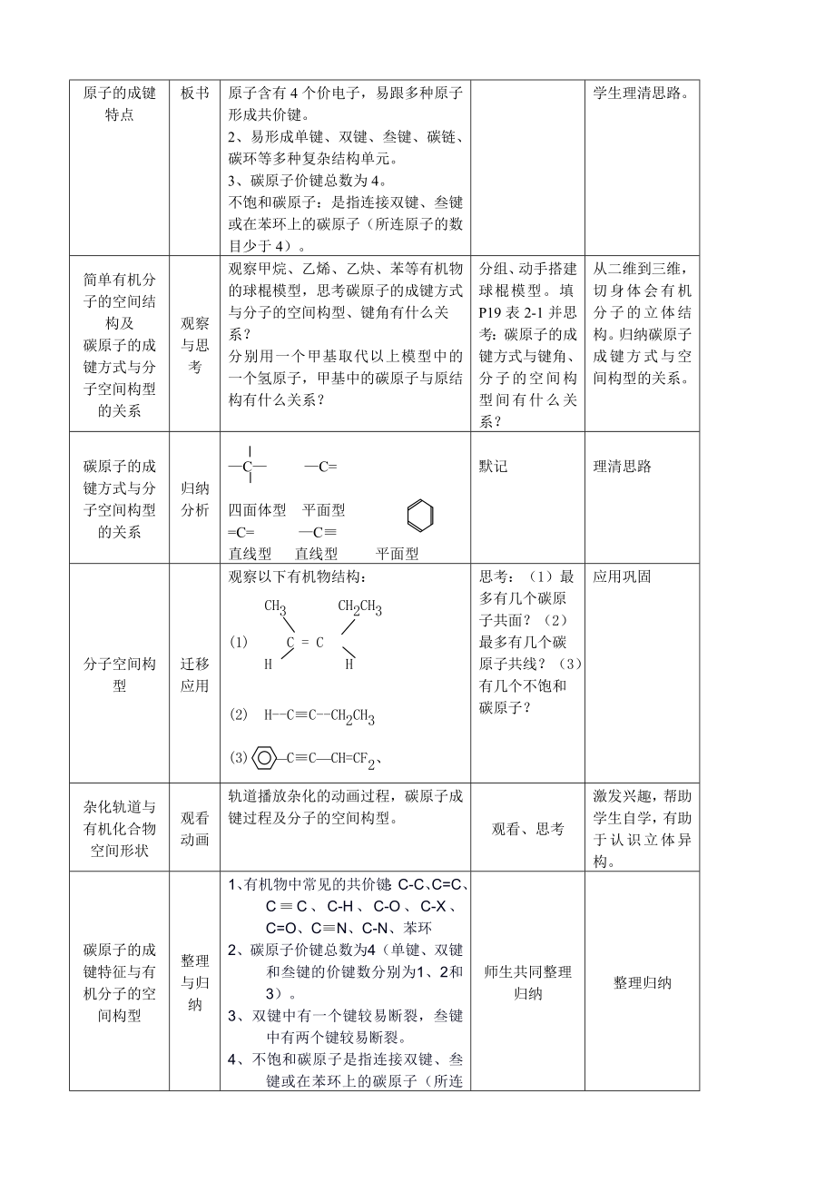 高中化学选修5有机化学基础全册教案_第4页