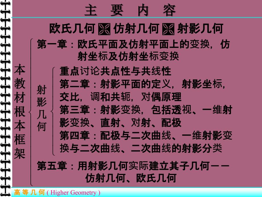 高等几何讲义第一章欧氏平面及仿射平面上的变换仿射坐标及仿射坐标变换ppt课件_第2页