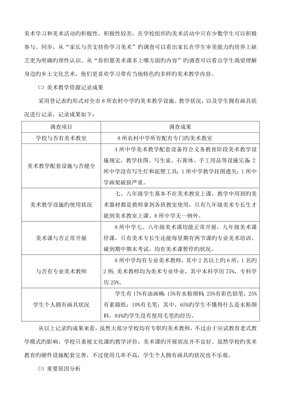 安国市农村中学美术教育现状调查报告.doc_第3页