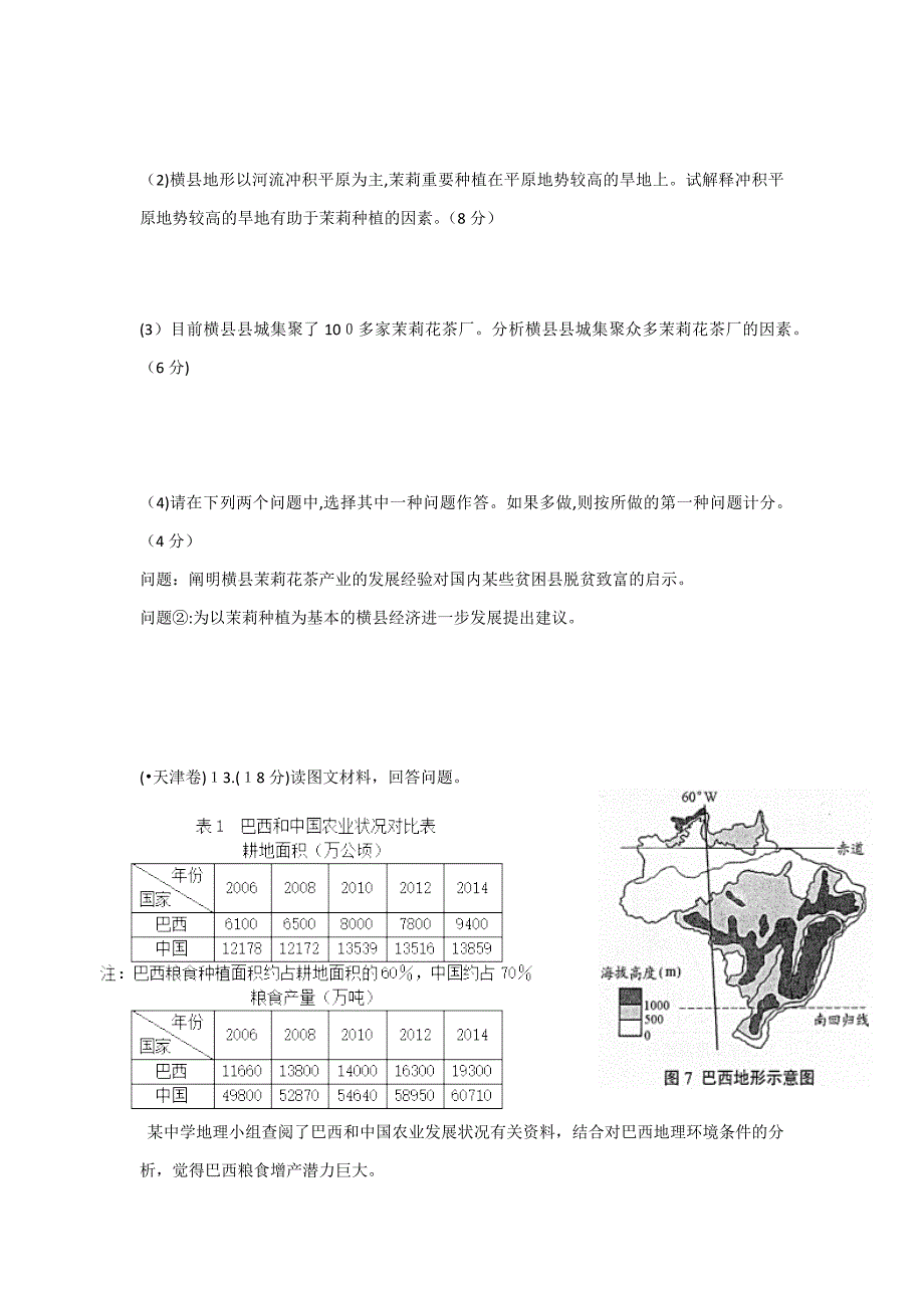 农业区位综合题-高考题_第3页