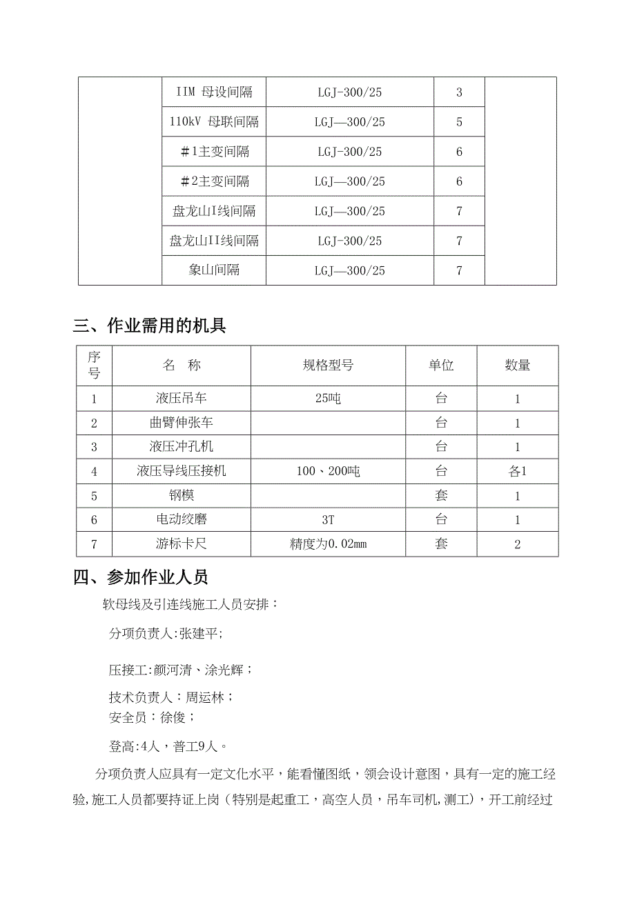 【施工方案】软母线安装施工方案(DOC 17页)_第3页