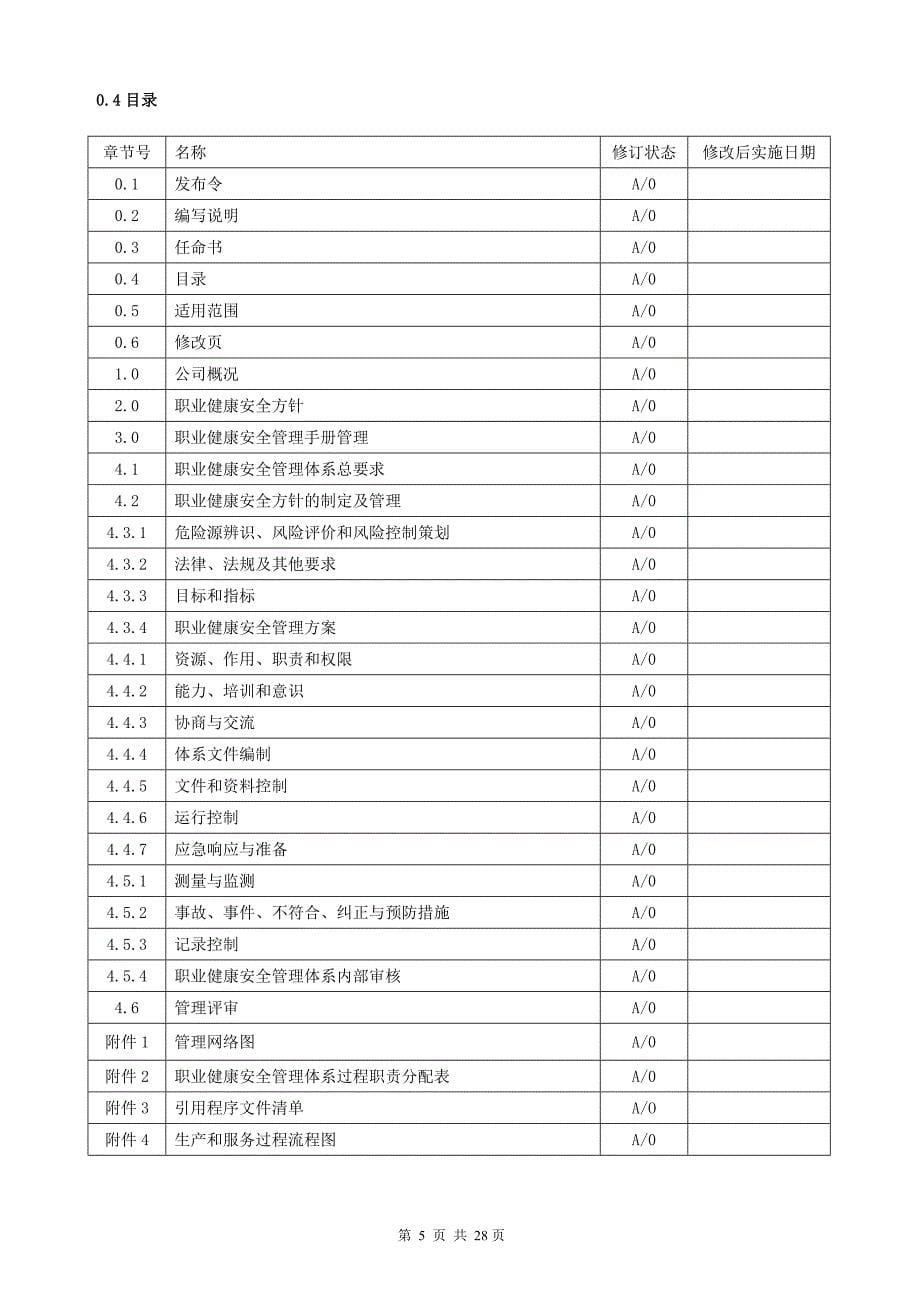 职业健康安全管理体系手册文件职业健康安全管理手册.doc_第5页