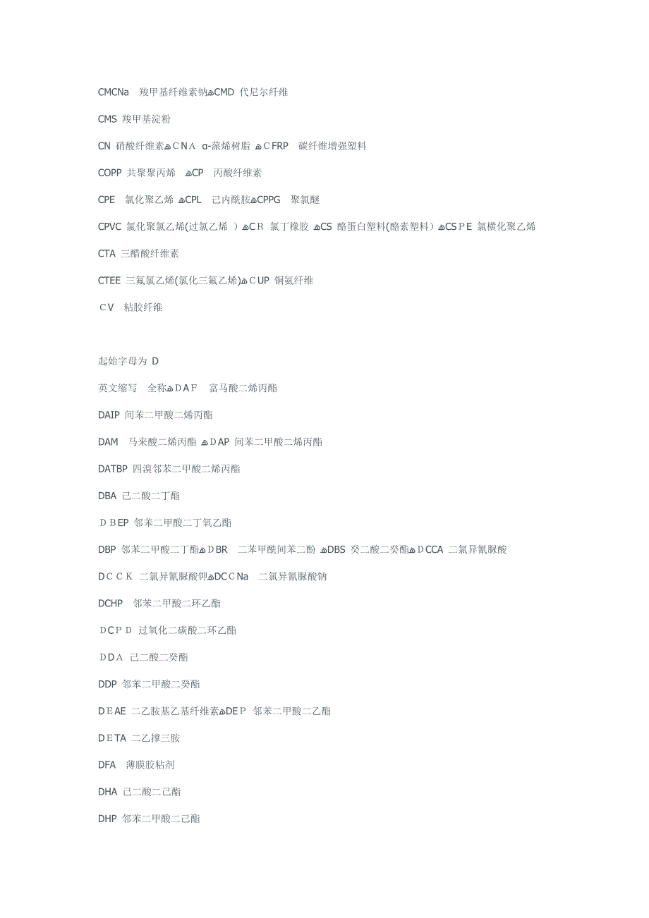 常用化学物质名称缩写_第3页