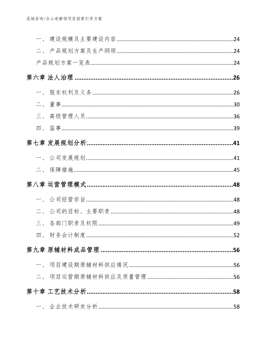 白山电解铝项目招商引资方案（模板）_第4页